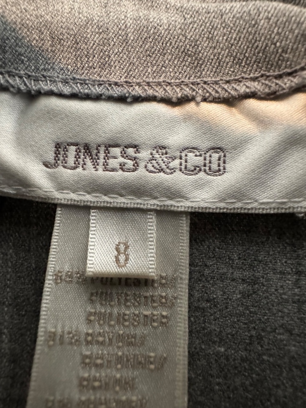 Jones & Co Gray Pencil Skirt Size 8 - Picture 4 of 4